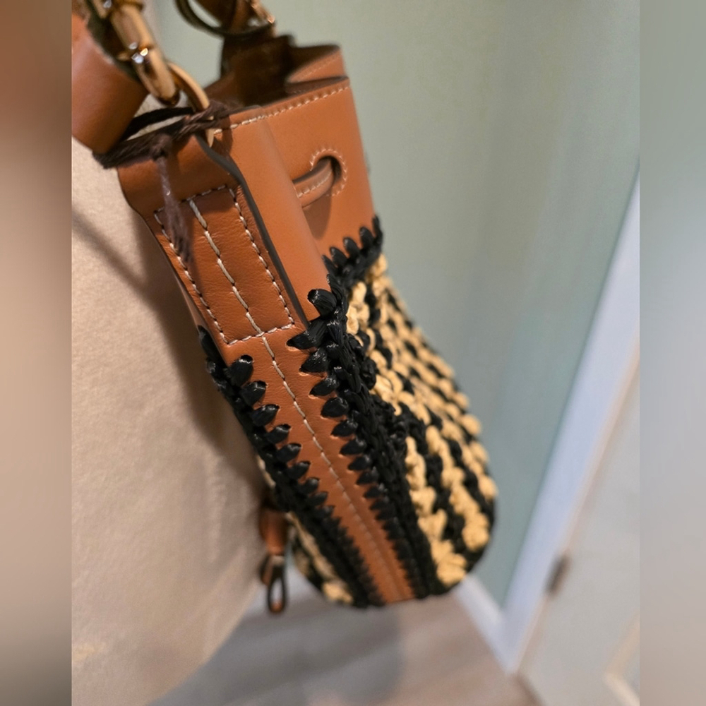 NWT Tod's Micro Raffia Bucket Bag Authentic - Picture 10 of 16